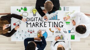 A local Digital Marketing Agency working with local businesses through a drawing board