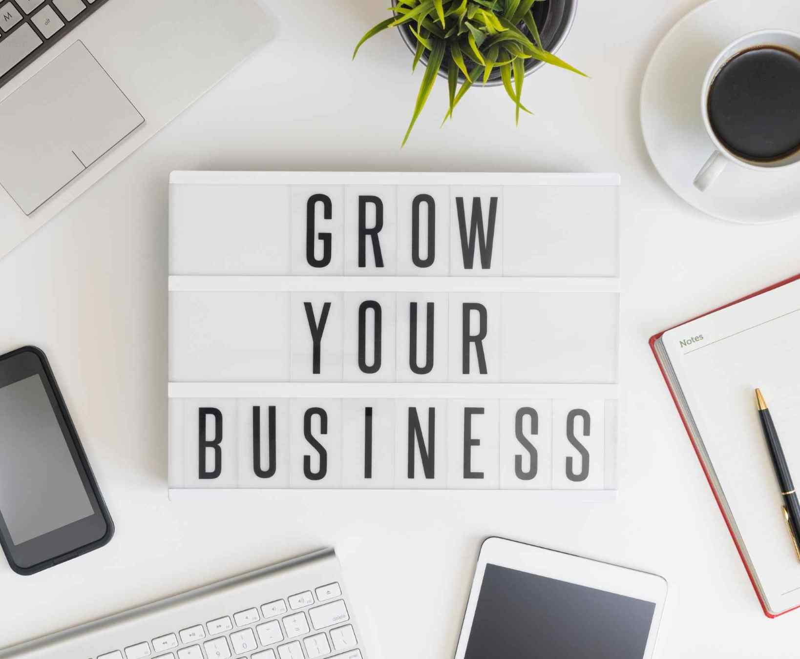 An image showing writing Grow Small Business